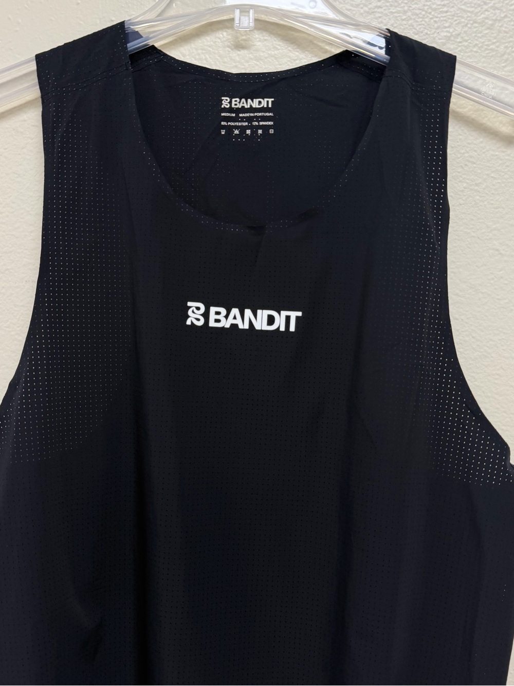 Bandit Men's VENTO PERFORMANCE SINGLET - Black Medium - Picture 3 of 6